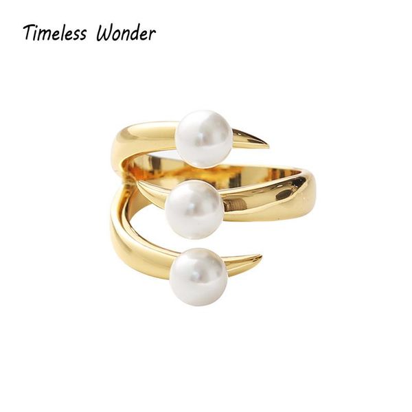 cluster rings timeless wonder glam triple pearl claw statement women jewelry punk cocktail gothic boho ins gold rare designer 8868, Golden;silver
cluster rings timeless wonder glam triple pearl claw statement women jewelry punk cocktail gothic boho ins gold rare designer 8868, Golden;silver