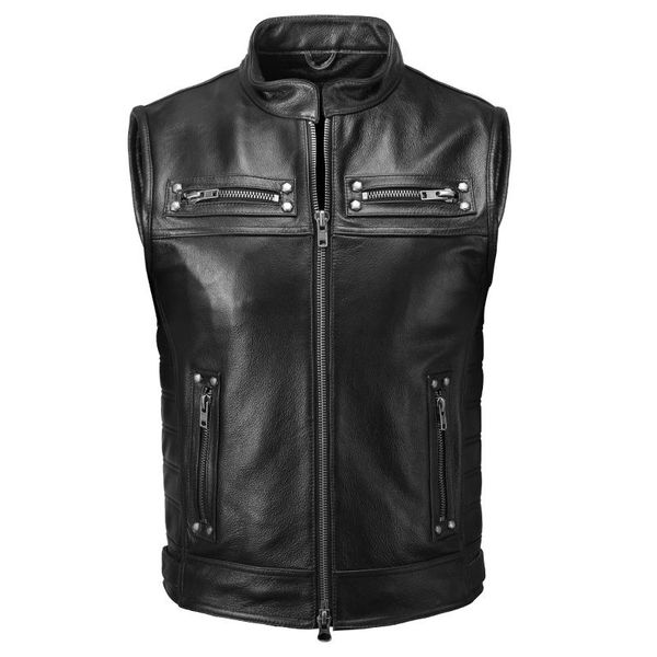 men's vests 2021 black men american biker's leather plus size xxxxl genuine cowhide spring slim fit motorcycle vest, Black;white
men's vests 2021 black men american biker's leather plus size xxxxl genuine cowhide spring slim fit motorcycle vest, Black;white