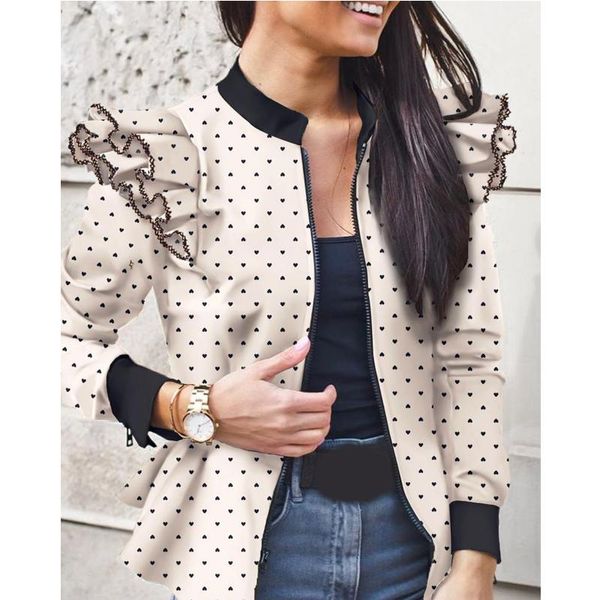 3xl plus size stand collar zipper women printed coats ruffles short jackets 2021 autumn thin leopard lady jacket outerwear g1934, Black;brown
3xl plus size stand collar zipper women printed coats ruffles short jackets 2021 autumn thin leopard lady jacket outerwear g1934, Black;brown