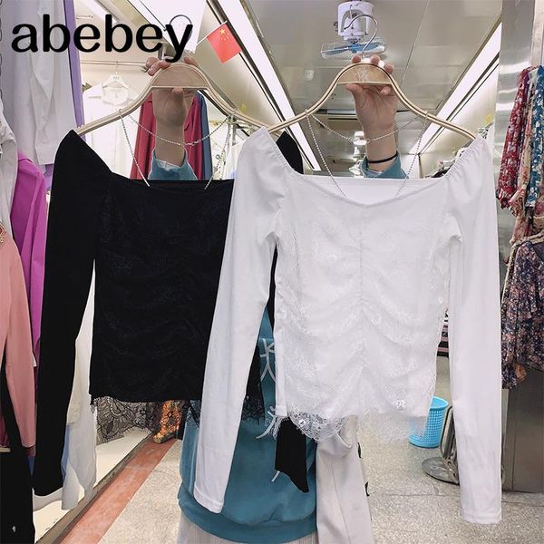 women's t-shirt solid basic long sleeve womens tshirt casual black white fashion crop t shirt ladies korean tee
women's t-shirt solid basic long sleeve womens tshirt casual black white fashion crop t shirt ladies korean tee