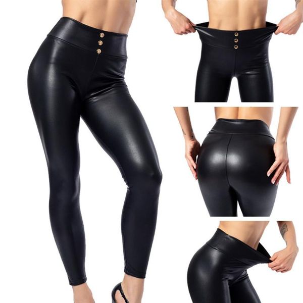 leggings women butto leggings leather wet look shiny disco high waist trouser pants plus size femme pantalon #w, Black 
leggings women butto leggings leather wet look shiny disco high waist trouser pants plus size femme pantalon #w, Black
