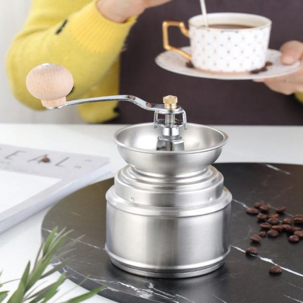 manual coffee grinders 1pcs silver grinder mini stainless steel hand handmade bean burr mill kitchen tool
manual coffee grinders 1pcs silver grinder mini stainless steel hand handmade bean burr mill kitchen tool