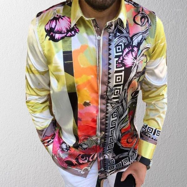 men's casual shirts fashionable men shirt vintage printing turn-down collar autumn for dating, White;black
men's casual shirts fashionable men shirt vintage printing turn-down collar autumn for dating, White;black