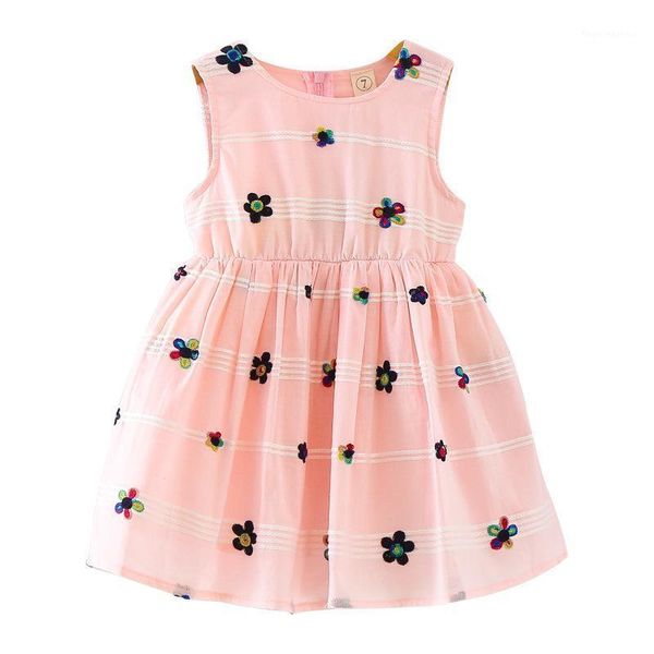 girl's dresses 2021 children's summer girls color embroidered flower tank a-line baby a #11, Red;yellow 
girl's dresses 2021 children's summer girls color embroidered flower tank a-line baby a #11, Red;yellow