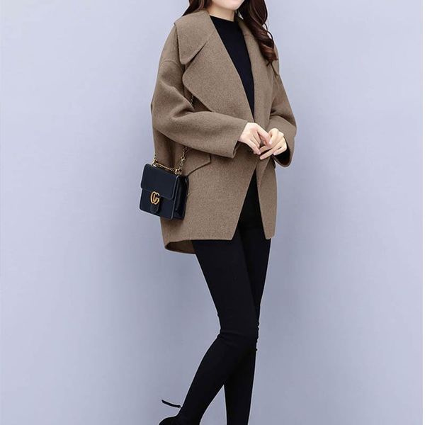 women's wool & blends nicesense casaco feminino women coat 2021 abrigos mujer sobretudo poncho inverno manteau femme plus size, Black
women's wool & blends nicesense casaco feminino women coat 2021 abrigos mujer sobretudo poncho inverno manteau femme plus size, Black
