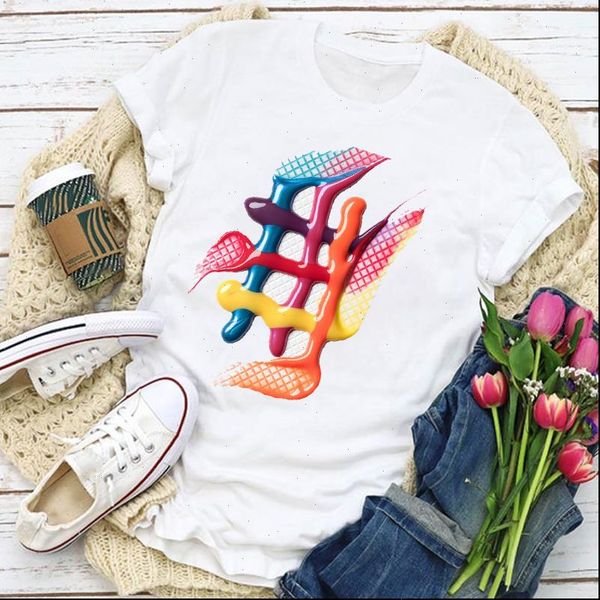 women graphic color splash fashion harajuku fingernail print summer t shirt lady womens clothing clothes tee female t shirt, White
women graphic color splash fashion harajuku fingernail print summer t shirt lady womens clothing clothes tee female t shirt, White