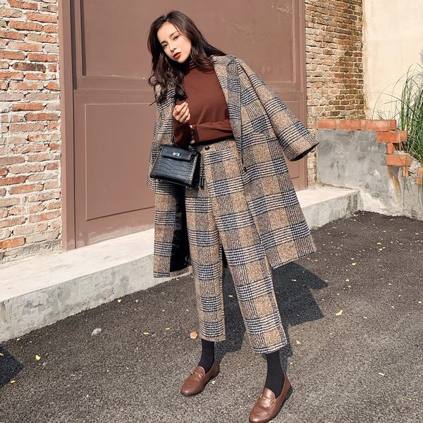 autumn and winter new korean women's fashions of the jacket section wool + high waist casual long leg suit k3c3, Gray
autumn and winter new korean women's fashions of the jacket section wool + high waist casual long leg suit k3c3, Gray
