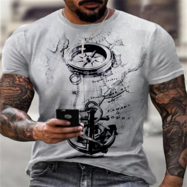 men's t-shirts summer 2021 european and american trend round collar slim t shirt personality harajuku high street retro anchor print, White;black
men's t-shirts summer 2021 european and american trend round collar slim t shirt personality harajuku high street retro anchor print, White;black