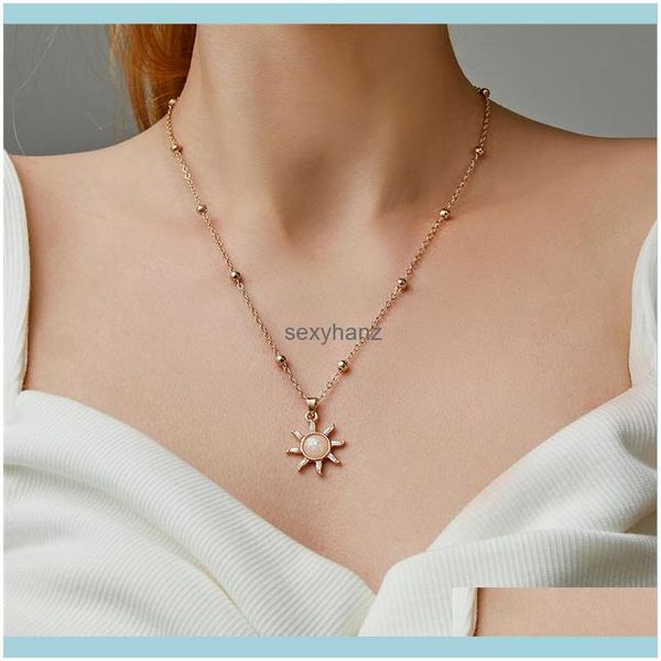 & pendants 20pcs/lot korean opal sun pendant women sunflower beads clavicle chain metal gold dressing v necklaces jewelry drop delivery 2021, Silver
& pendants 20pcs/lot korean opal sun pendant women sunflower beads clavicle chain metal gold dressing v necklaces jewelry drop delivery 2021, Silver