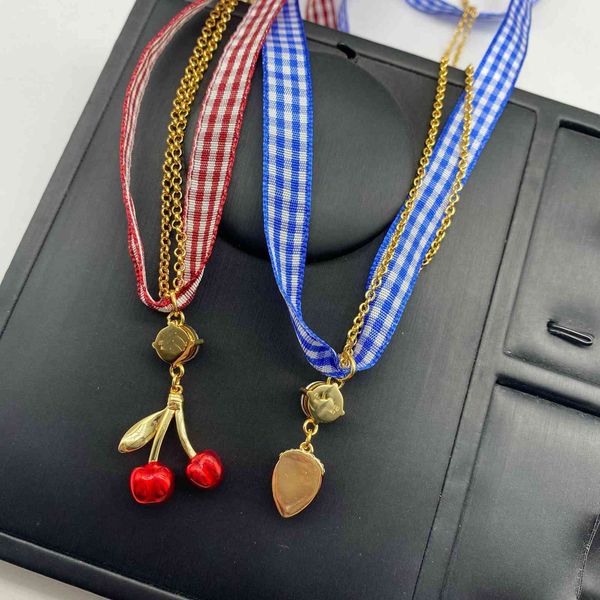 miu little fresh red blue check cherry strawberry clavicle chain mujia net red versatile double layer necklace female, Black
miu little fresh red blue check cherry strawberry clavicle chain mujia net red versatile double layer necklace female, Black