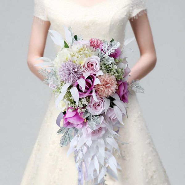 decorative flowers & wreaths bride holding bouquet water drop round style artificial soft pink purple wedding marriage flower arrangement
decorative flowers & wreaths bride holding bouquet water drop round style artificial soft pink purple wedding marriage flower arrangement