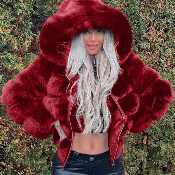 women's fur & faux wepbel solid color coat hooded winter women jackets short long sleeve autumn warm outwear, Black
women's fur & faux wepbel solid color coat hooded winter women jackets short long sleeve autumn warm outwear, Black