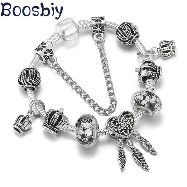 charm bracelets silver plated femme bracelet with crown pendant diy fashion brand simple for women jewelry gift high quality, Golden;silver
charm bracelets silver plated femme bracelet with crown pendant diy fashion brand simple for women jewelry gift high quality, Golden;silver