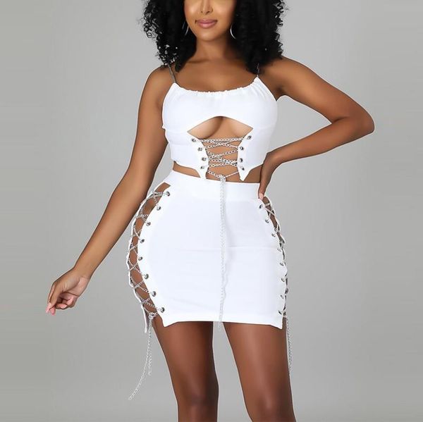 work dresses skirts sets summer outfits women matching set bodycon lace up spaghetti strap & mini skirt sxy elegant 2 pieces cloth, White;black
work dresses skirts sets summer outfits women matching set bodycon lace up spaghetti strap & mini skirt sxy elegant 2 pieces cloth, White;black