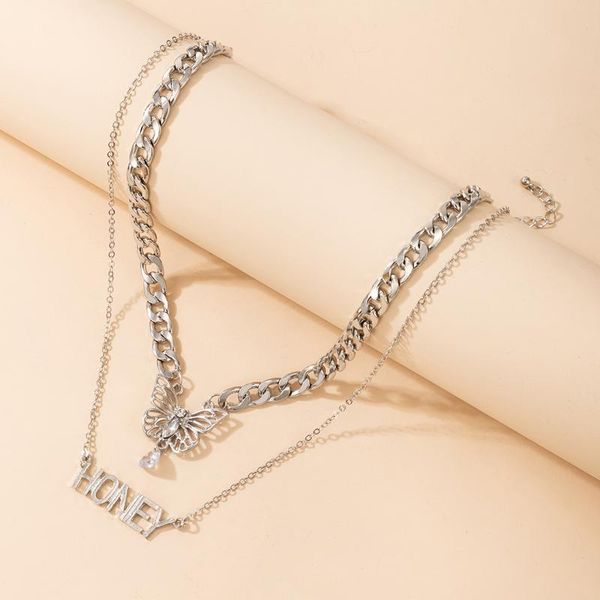 pendant necklaces huangtang bohemian butterfly necklace for women silver color metal letter honey clavicle chain charmings jewelry collar
pendant necklaces huangtang bohemian butterfly necklace for women silver color metal letter honey clavicle chain charmings jewelry collar