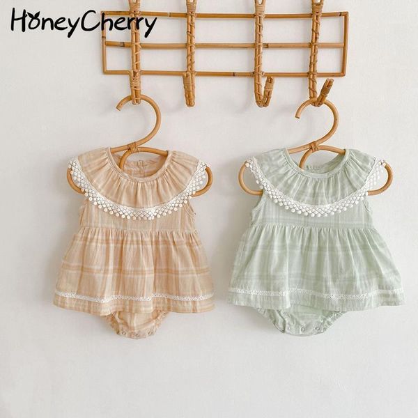 rompers summer 2021 baby plaid lotus collar sleeveless bodysuit jumpsuit crawling dress girl clothes, Blue
rompers summer 2021 baby plaid lotus collar sleeveless bodysuit jumpsuit crawling dress girl clothes, Blue
