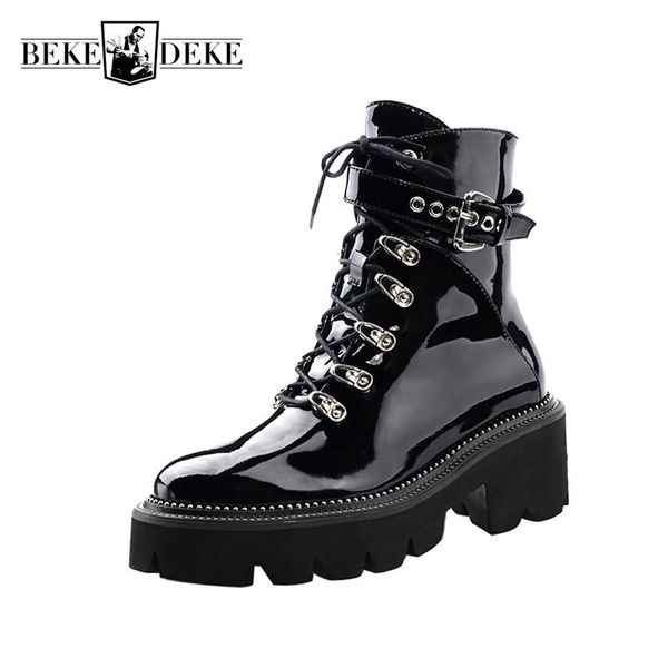 boots england style womens thick bottom round toe genuine leather biker vintage cowhide lace up height increasing ankle boot, Black
boots england style womens thick bottom round toe genuine leather biker vintage cowhide lace up height increasing ankle boot, Black