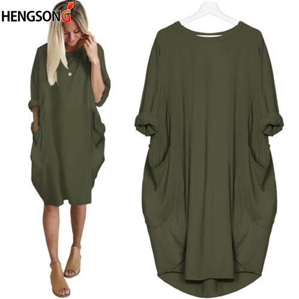 casual dresses womens pocket loose dress ladies crew neck oversized big for women beach, Black;gray
casual dresses womens pocket loose dress ladies crew neck oversized big for women beach, Black;gray