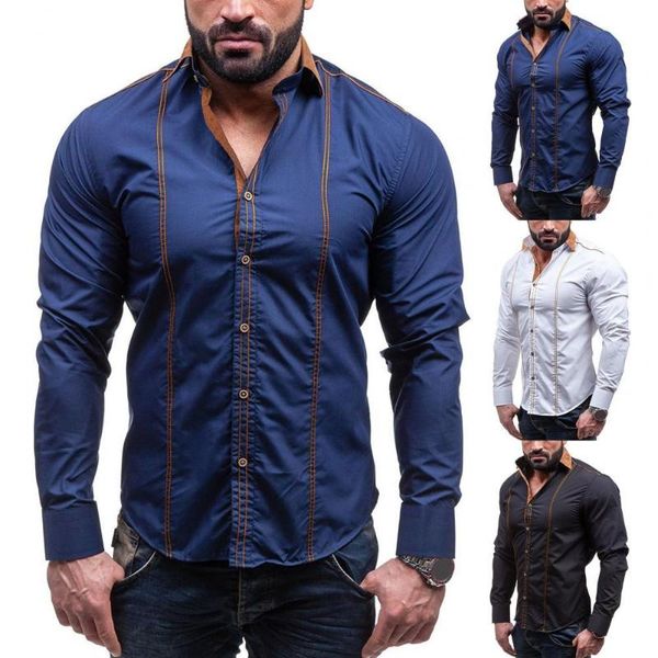 men's dress shirts shirt long sleeve turn-down collar button cuffs featured sewing thread slim office leisure clothing, White;black
men's dress shirts shirt long sleeve turn-down collar button cuffs featured sewing thread slim office leisure clothing, White;black