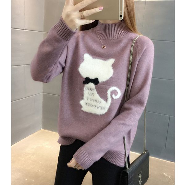knitted sweater women turtleneck pullover autumn winter long sleeve jumper ladies loose thick warm high neck knit sweaters k59o, White;black
knitted sweater women turtleneck pullover autumn winter long sleeve jumper ladies loose thick warm high neck knit sweaters k59o, White;black