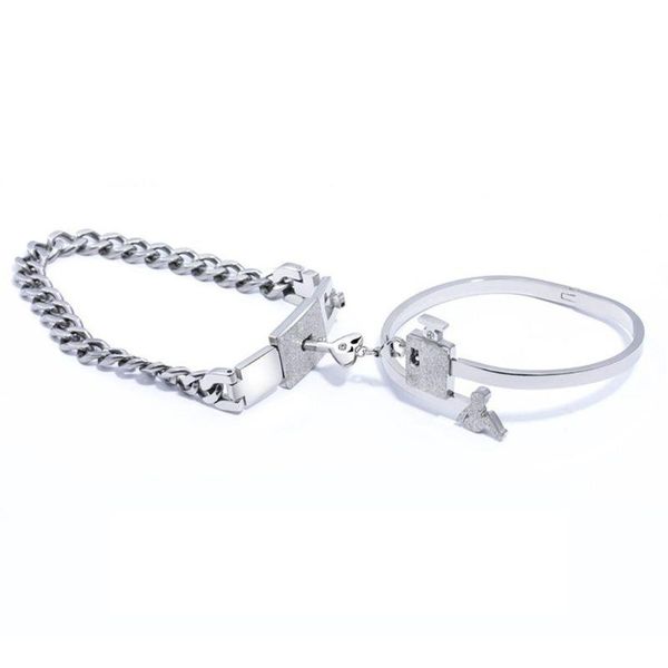 link, chain 652b his hers love heart key lock macthing bangle bracelets lovers jewelry set gifts, Black
link, chain 652b his hers love heart key lock macthing bangle bracelets lovers jewelry set gifts, Black
