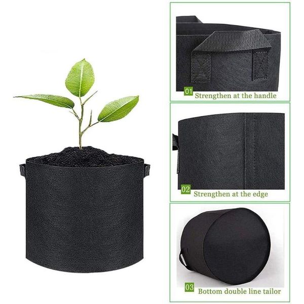 planters & pots 1/3/5/7/10 gallon black garden plant grow bags vegetables flowers growing seedling fabric eco-friendly
planters & pots 1/3/5/7/10 gallon black garden plant grow bags vegetables flowers growing seedling fabric eco-friendly