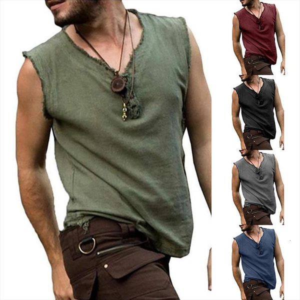 cotton linen clothes summer men gym casual tank sleeveless vest viking male shirt, White;black
cotton linen clothes summer men gym casual tank sleeveless vest viking male shirt, White;black