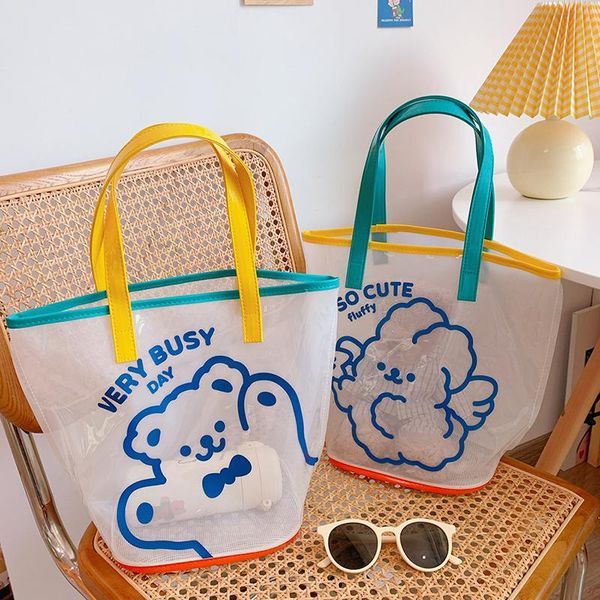 evening bags 1pc cute bear shopping bag transperant waterproof handbag girls travel beach women wash
evening bags 1pc cute bear shopping bag transperant waterproof handbag girls travel beach women wash