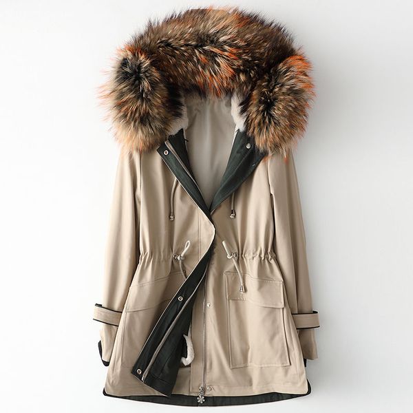 natural real rabbit fur jacket hooded woman parkas winter warm coat mulher parkas womens jacket mink collar thicken warm coat, Tan;black
natural real rabbit fur jacket hooded woman parkas winter warm coat mulher parkas womens jacket mink collar thicken warm coat, Tan;black