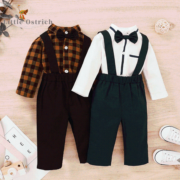 clothing sets fashion baby boy formal clothes set tie bow shirt romper+suspender pant 2pcs infant toddler party cotton 1-2y, White
clothing sets fashion baby boy formal clothes set tie bow shirt romper+suspender pant 2pcs infant toddler party cotton 1-2y, White