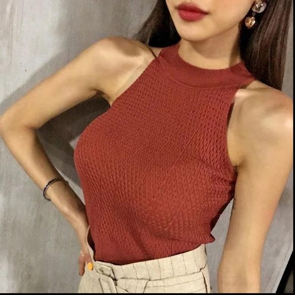 women knitting sweater tank 2021 korean thin knitting pullover jumper sweater sleeveless off shoulder camisole, White
women knitting sweater tank 2021 korean thin knitting pullover jumper sweater sleeveless off shoulder camisole, White