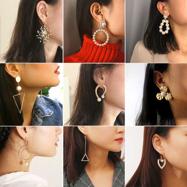 fashion jewelry, simple personality, creative earrings, multi element pearl geometry, versatile earrings for w, Silver
fashion jewelry, simple personality, creative earrings, multi element pearl geometry, versatile earrings for w, Silver