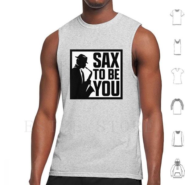men' tank sax to be you vest sleeveless saxophone band cool funk instrument jazz music musical, White;black
men' tank sax to be you vest sleeveless saxophone band cool funk instrument jazz music musical, White;black