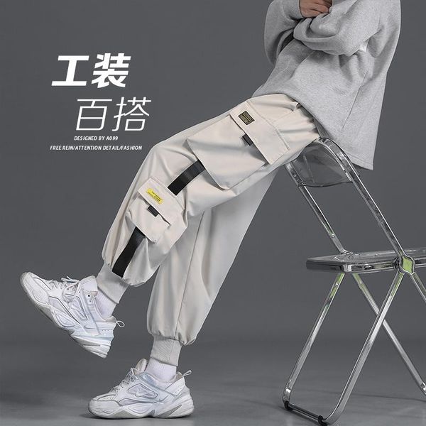 men's pants s-5xl 2021 spring and autumn trousers ankle-tied functional overalls multi-pocket trendy casual skinny, Black
men's pants s-5xl 2021 spring and autumn trousers ankle-tied functional overalls multi-pocket trendy casual skinny, Black