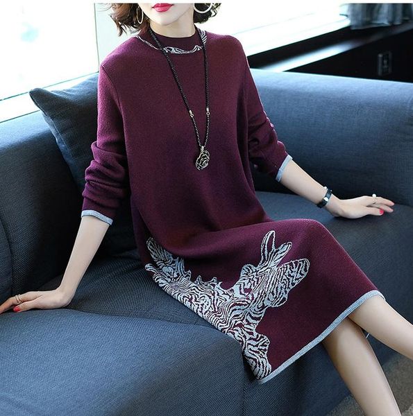 casual dresses women winter floral weater dress turtleneck long sleeve elegant knitted vintage autumn lady loose a-line, Black;gray
casual dresses women winter floral weater dress turtleneck long sleeve elegant knitted vintage autumn lady loose a-line, Black;gray