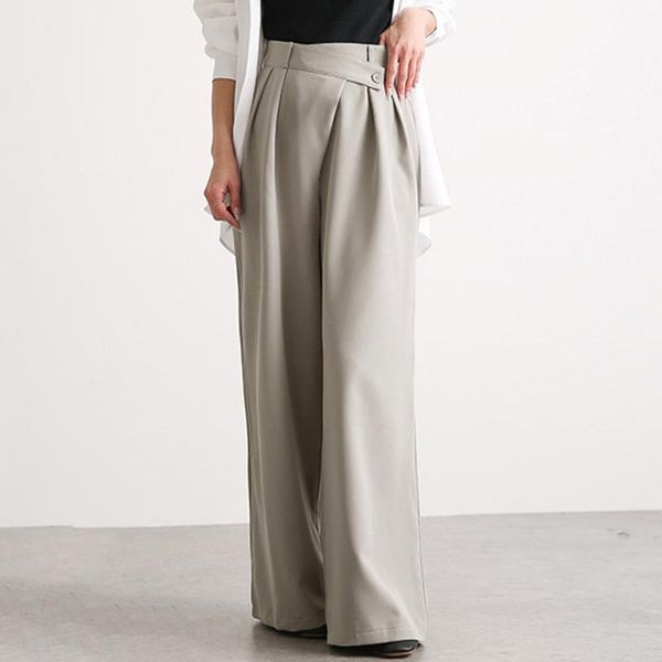 women's pants & capris office ladies wide legs 2021 summer elegant solid color ankle-length korean simple women casual high waist long, Black;white
women's pants & capris office ladies wide legs 2021 summer elegant solid color ankle-length korean simple women casual high waist long, Black;white