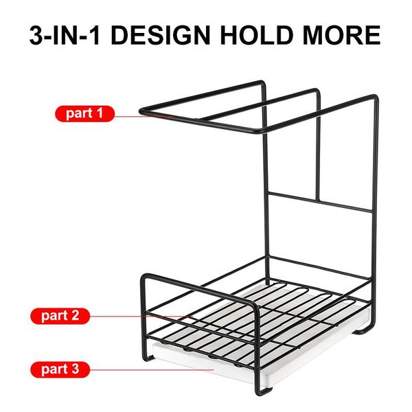 3-in-1 kitchen rag rack dishwashing water sponge soap shelf stainless steel storage holders shelves with drain tray organizer
3-in-1 kitchen rag rack dishwashing water sponge soap shelf stainless steel storage holders shelves with drain tray organizer