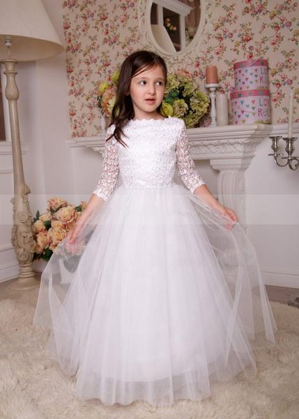 girl's dresses white lace tulle wedding flower girl dress long sleeve princess first communion christmas party gown, Red;yellow
girl's dresses white lace tulle wedding flower girl dress long sleeve princess first communion christmas party gown, Red;yellow