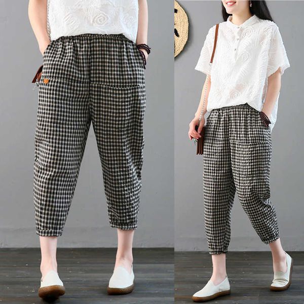 women's pants & capris women spring summer fashion japan style elastic waist cotton linen plaided ankle length office lady casual trous, Black;white
women's pants & capris women spring summer fashion japan style elastic waist cotton linen plaided ankle length office lady casual trous, Black;white