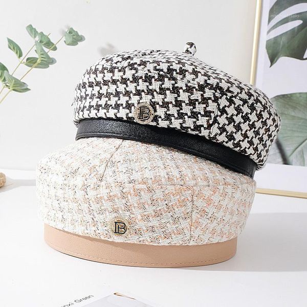jin-swhbias 2020 new berets for women woolen plaid octagonal hat autumn winter vintage painter hats with metal button black1, Blue;gray
jin-swhbias 2020 new berets for women woolen plaid octagonal hat autumn winter vintage painter hats with metal button black1, Blue;gray