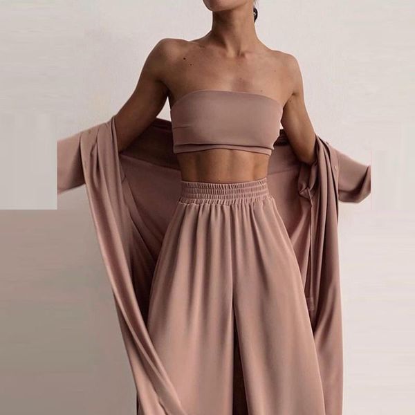 women's tracksuits fashion casual wrop pullover + wide leg pants sports suits women spring elegant loose homewear lady soft sportswear, Gray
women's tracksuits fashion casual wrop pullover + wide leg pants sports suits women spring elegant loose homewear lady soft sportswear, Gray