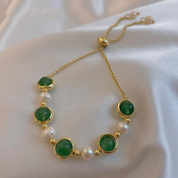 charm bracelets neo gothic green stone round bead baroque pearl bracelet for woman fashion korean jewelry party girl's gift vintage, Golden;silver
charm bracelets neo gothic green stone round bead baroque pearl bracelet for woman fashion korean jewelry party girl's gift vintage, Golden;silver