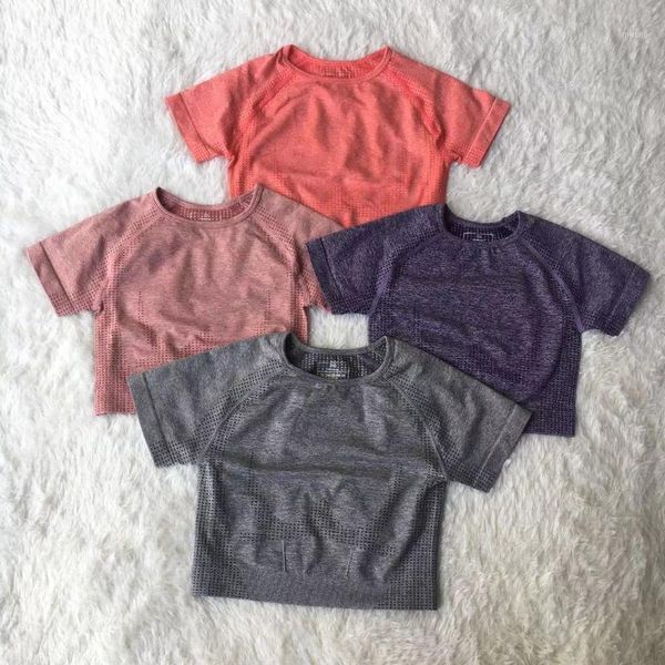 women seamless yoga short sleeve sports shirts female gym clothing running fitness tank outfit
women seamless yoga short sleeve sports shirts female gym clothing running fitness tank outfit