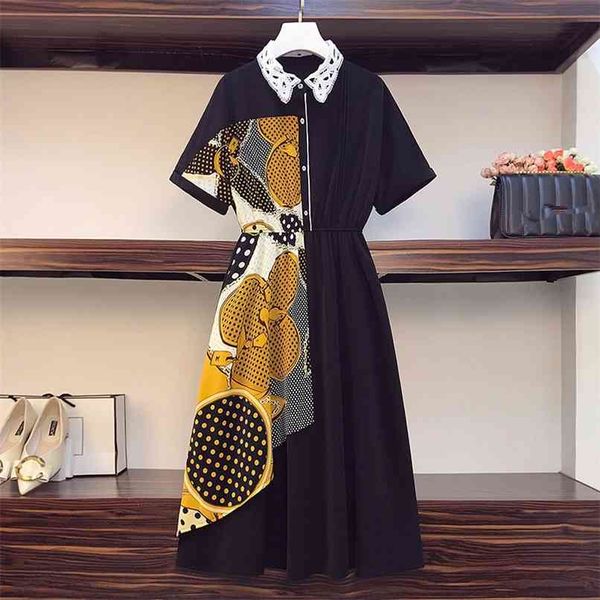 vintage printted chiffon shirt dress women summer lace lapel short sleeve single-breasted elastic waist slim a-line ol 210602, White
vintage printted chiffon shirt dress women summer lace lapel short sleeve single-breasted elastic waist slim a-line ol 210602, White