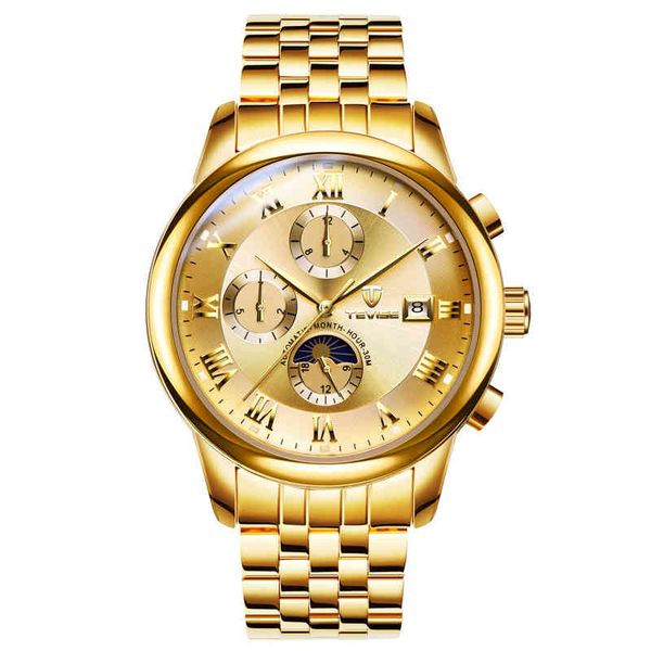 tevise tag men watches automatic full steel mechanical watch moon phase waterproof brightness date young, Slivery;brown
tevise tag men watches automatic full steel mechanical watch moon phase waterproof brightness date young, Slivery;brown