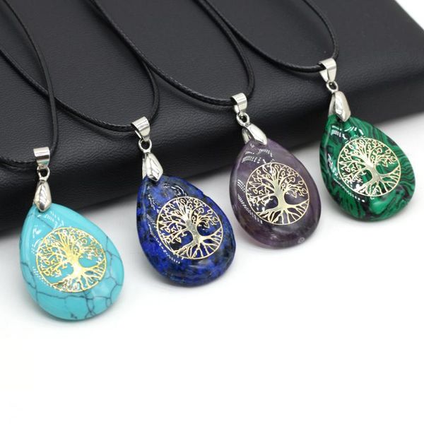 pendant necklaces natural stone seven chakra reiki necklace water drop shape for women jewelry party gift 25x32mm, Silver
pendant necklaces natural stone seven chakra reiki necklace water drop shape for women jewelry party gift 25x32mm, Silver