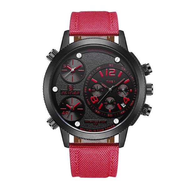 wristwatches multiple time zone mens quartz sports watches multi-function canvas+leather bracelet waterproof male clocks senors, Slivery;brown
wristwatches multiple time zone mens quartz sports watches multi-function canvas+leather bracelet waterproof male clocks senors, Slivery;brown