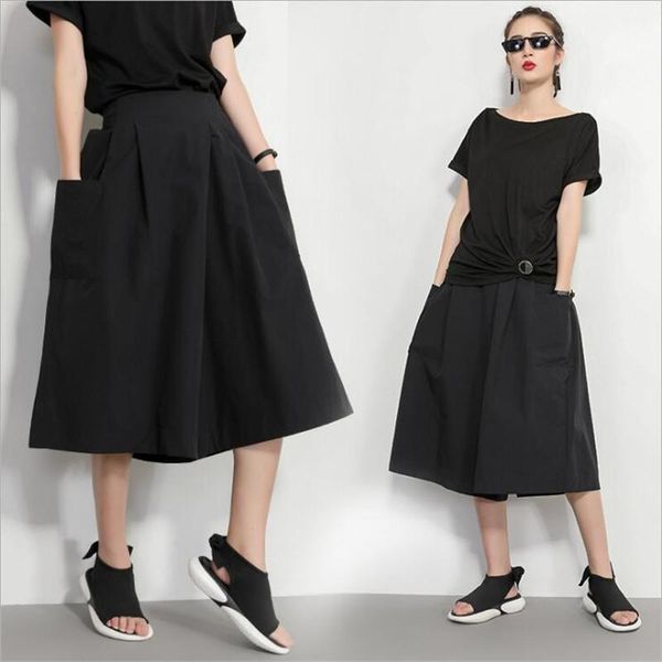 women's pants & capris 2021 summer thin oversized wide leg casual punk style hip hop elastic waist ladies fashion, Black;white
women's pants & capris 2021 summer thin oversized wide leg casual punk style hip hop elastic waist ladies fashion, Black;white