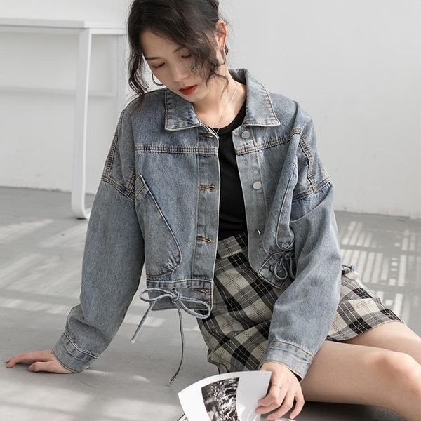 women's jackets short denim jacket women korean-style loos spring and autumn fashion casual style jean coat, Black;brown
women's jackets short denim jacket women korean-style loos spring and autumn fashion casual style jean coat, Black;brown