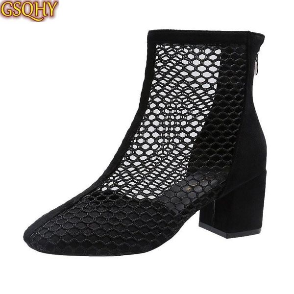 sandals summer for women 2021 fashion boots baotou mesh openwork thick heel pumps ankle krasovki famela, Black
sandals summer for women 2021 fashion boots baotou mesh openwork thick heel pumps ankle krasovki famela, Black